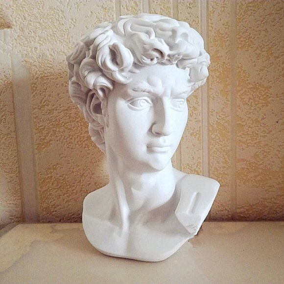 Other - David Head Bust Resin Home Decor white